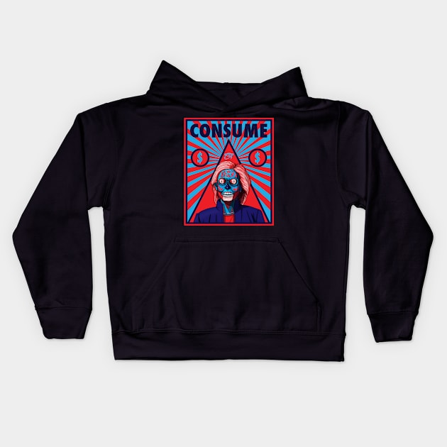 CONSUME KILLARY Kids Hoodie by HalHefner